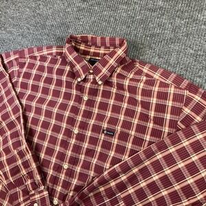 Chaps Men's XL Red Button-Down Long Sleeves Easy Care